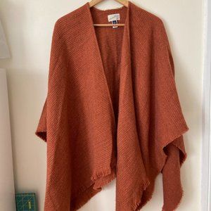 Universal Thread Poncho Sweater in Rust